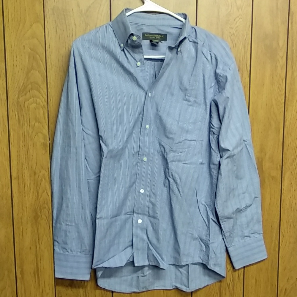 Banana Republic Factory Blue Button Down Small